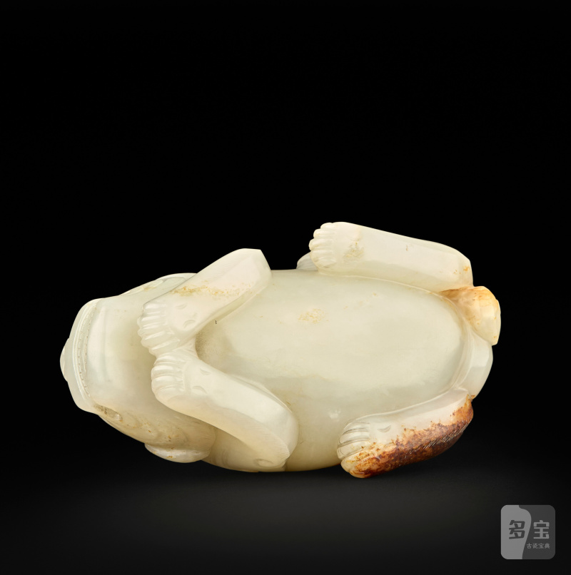 QILIN EN JADE CÉLADON PÂLE ET ROUILLE  CHINE, DYNASTIE QING (1644-1911) - 图6